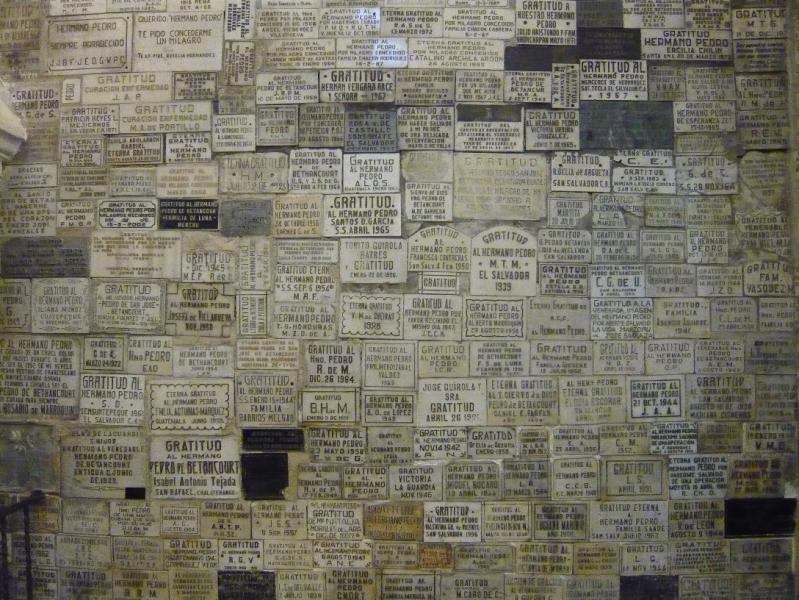 P1000776.JPG - This is from the wall of a church in Antigua. These are records of people who have donated to the church.