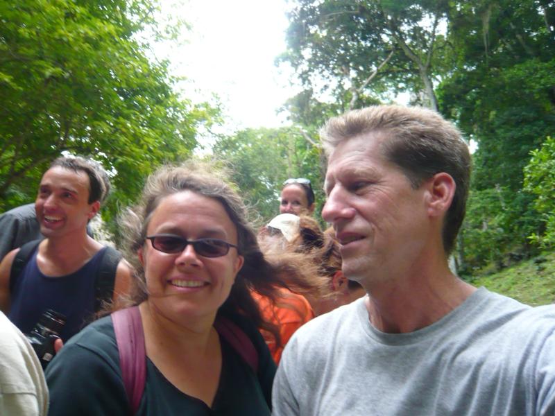 P1000862.JPG - We rode back from the ruins in the back of a pick-up truck bouncing along the jungle path.